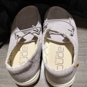 Hey Dude Light Gray Slip-On Casual Shoes with Elastic Laces